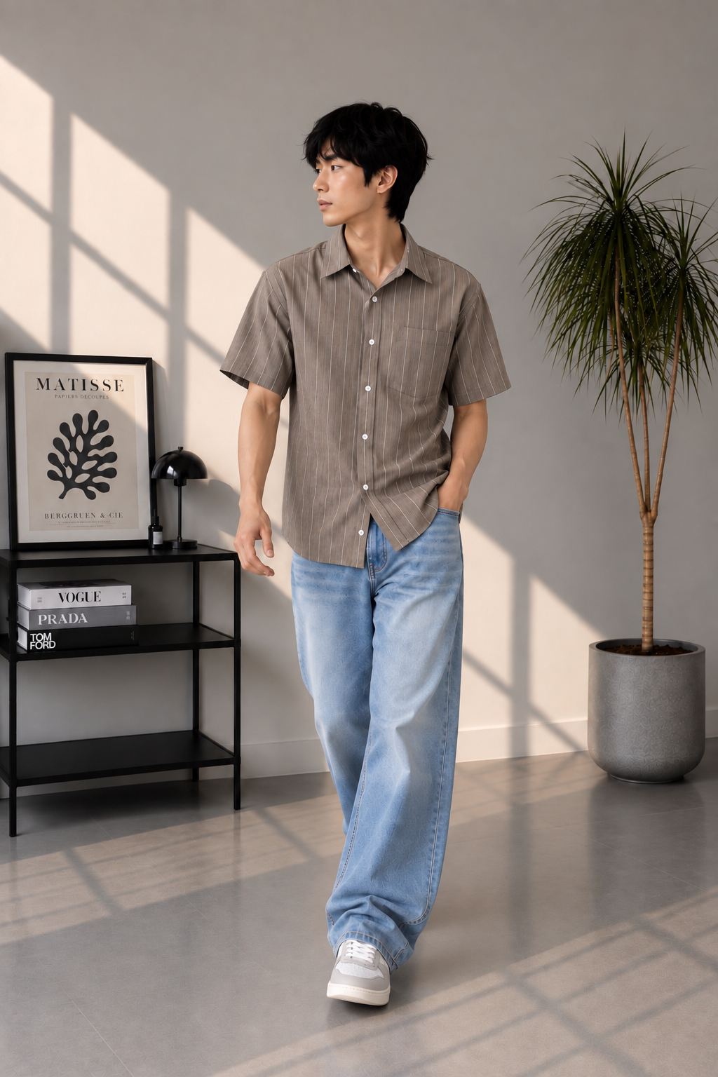 Men striped shirt