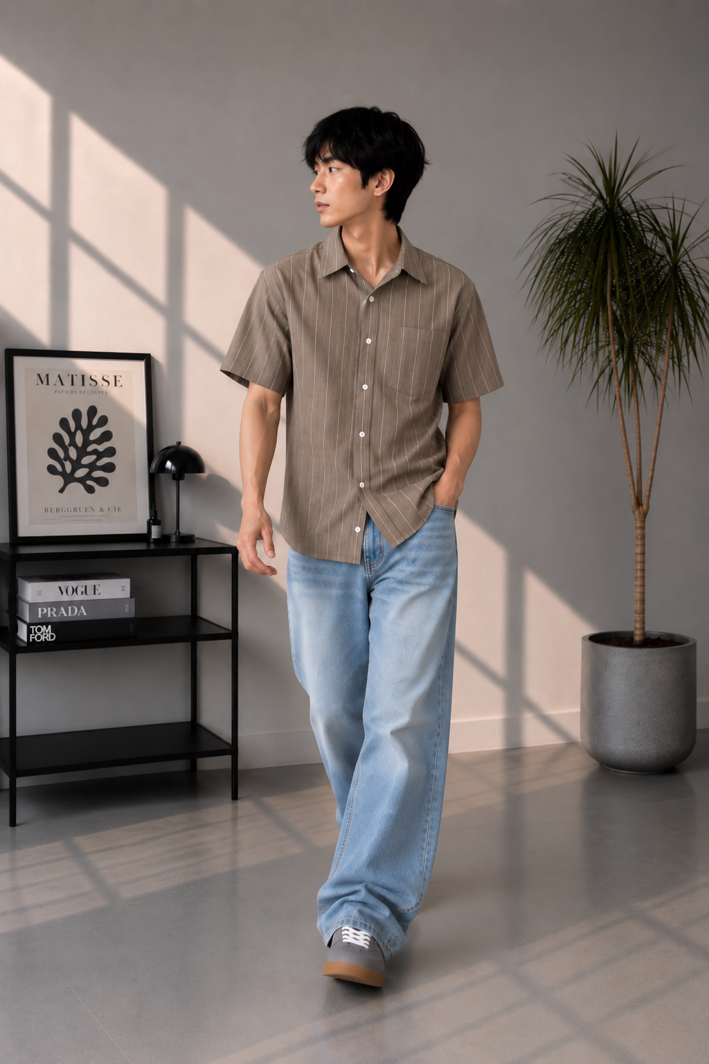 Men striped shirt