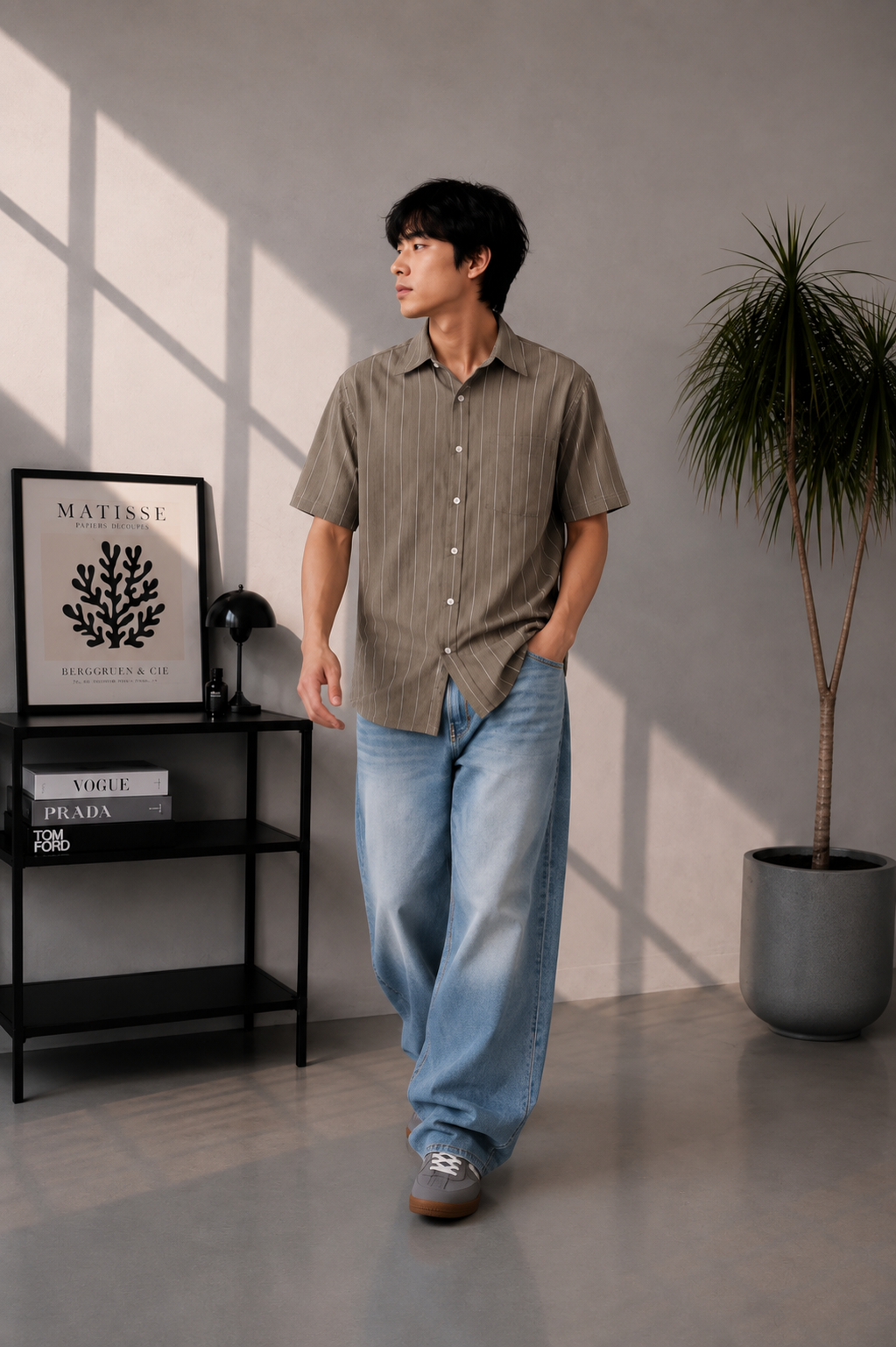 Men striped shirt