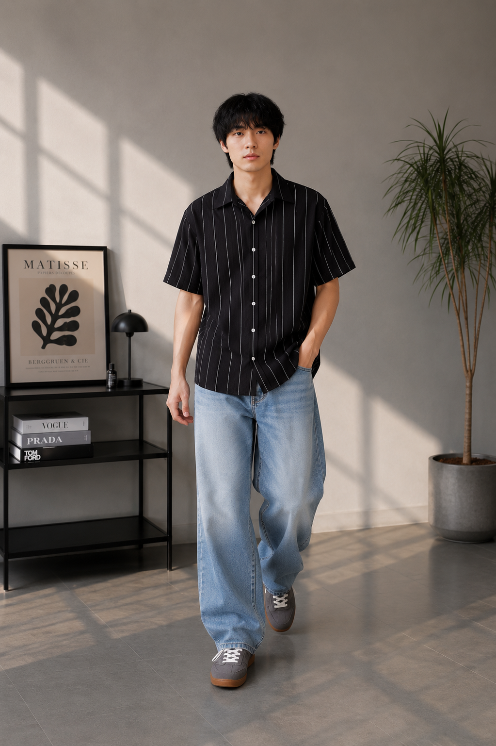 Men striped shirt