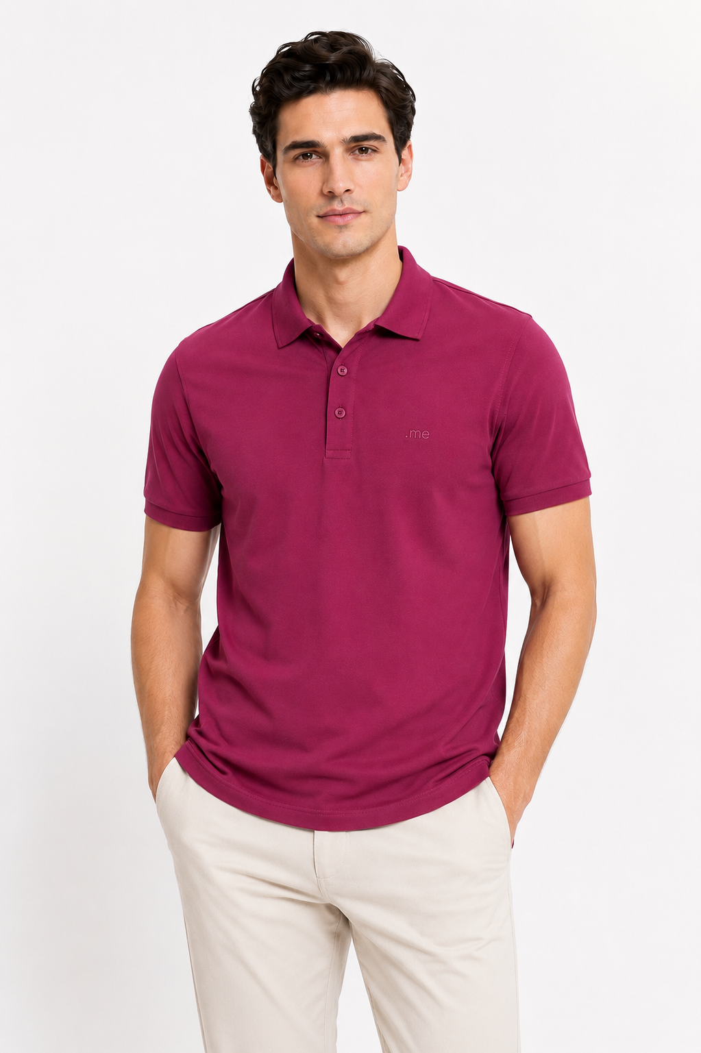 Men’s Solid Polo T-Shirt –
