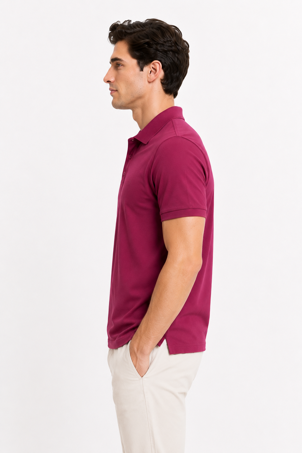 Men’s Solid Polo T-Shirt –