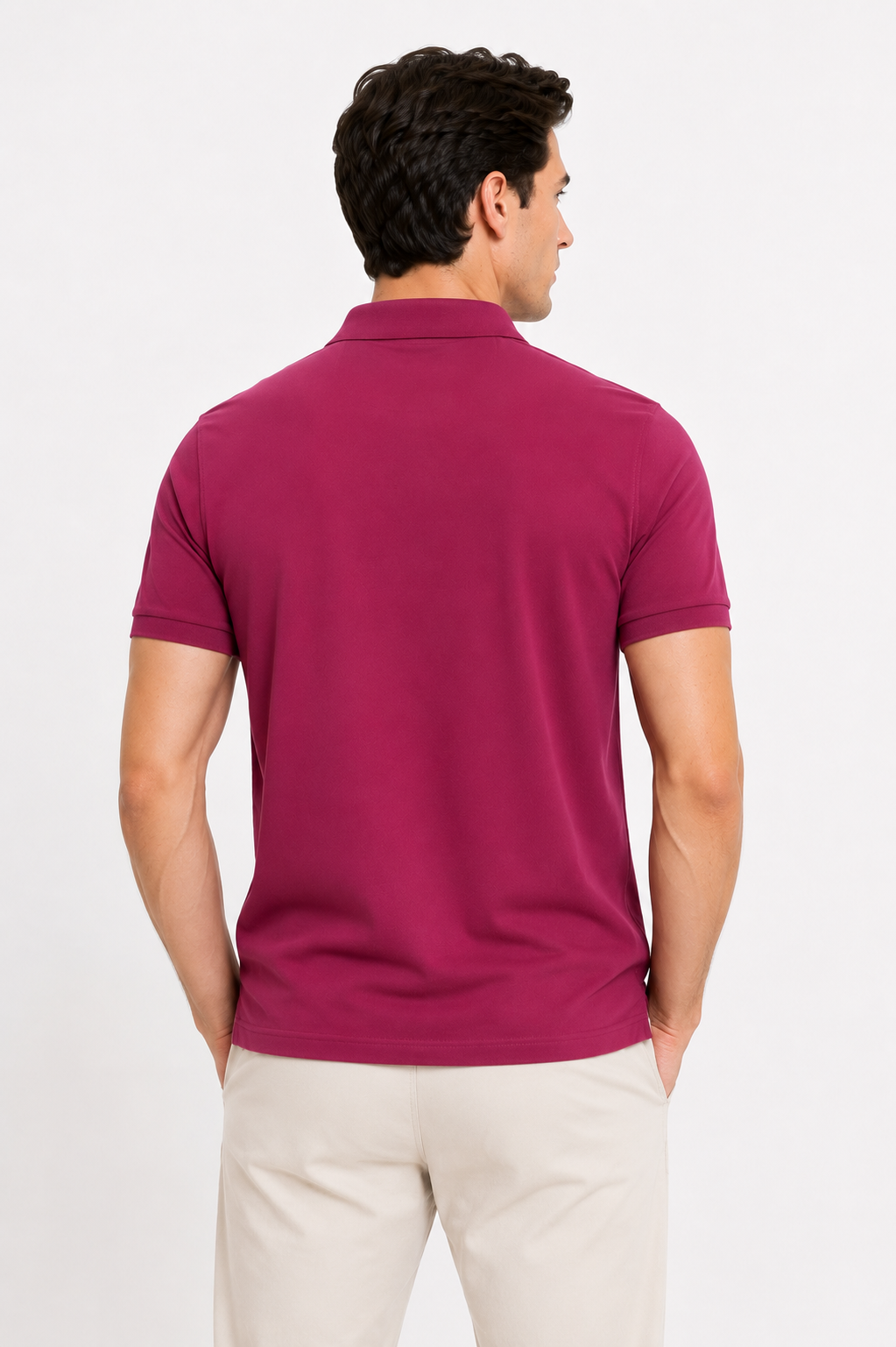 Men’s Solid Polo T-Shirt –