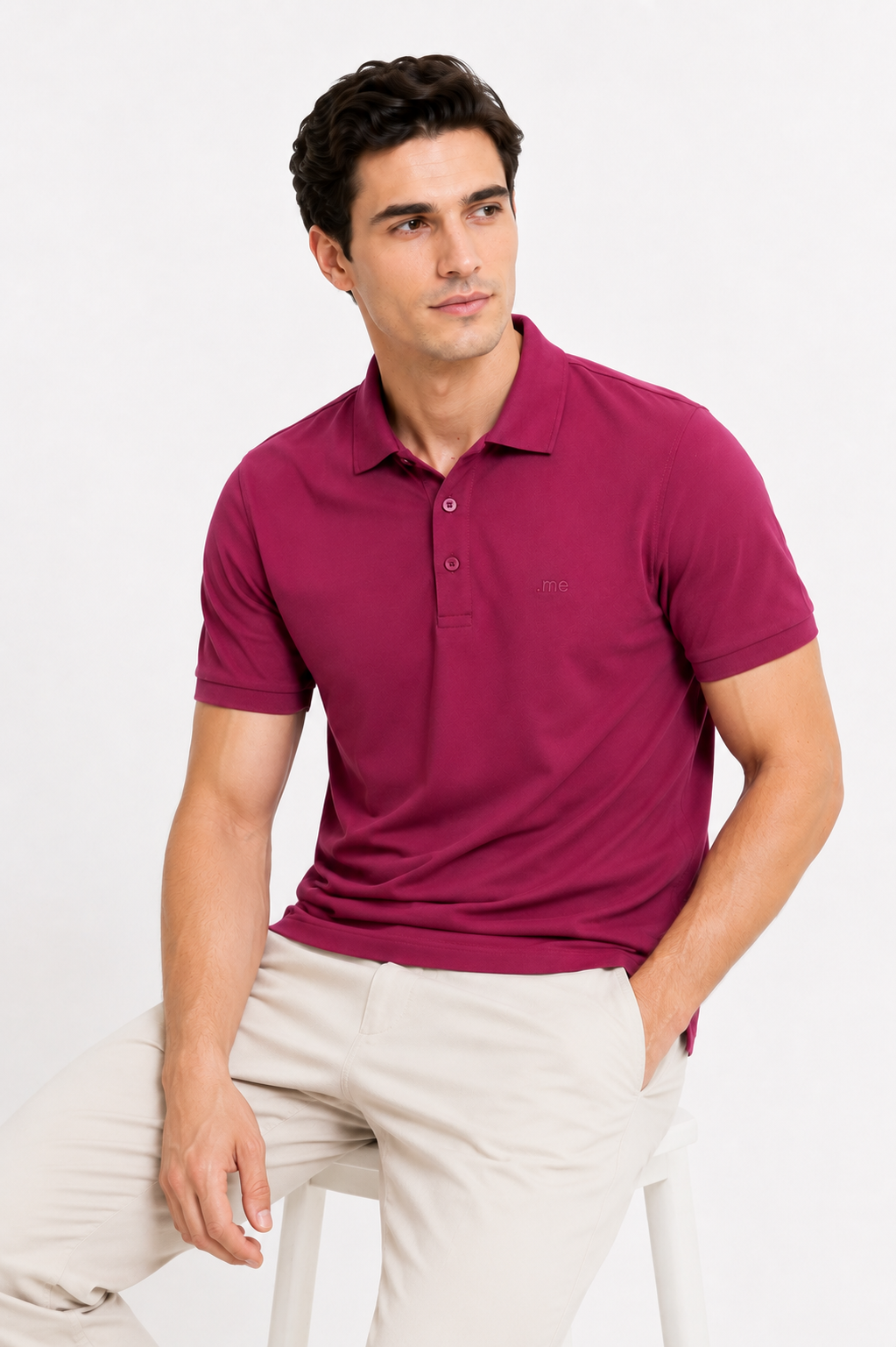 Men’s Solid Polo T-Shirt –