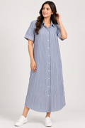 Women’s Blue & White Striped kurti
