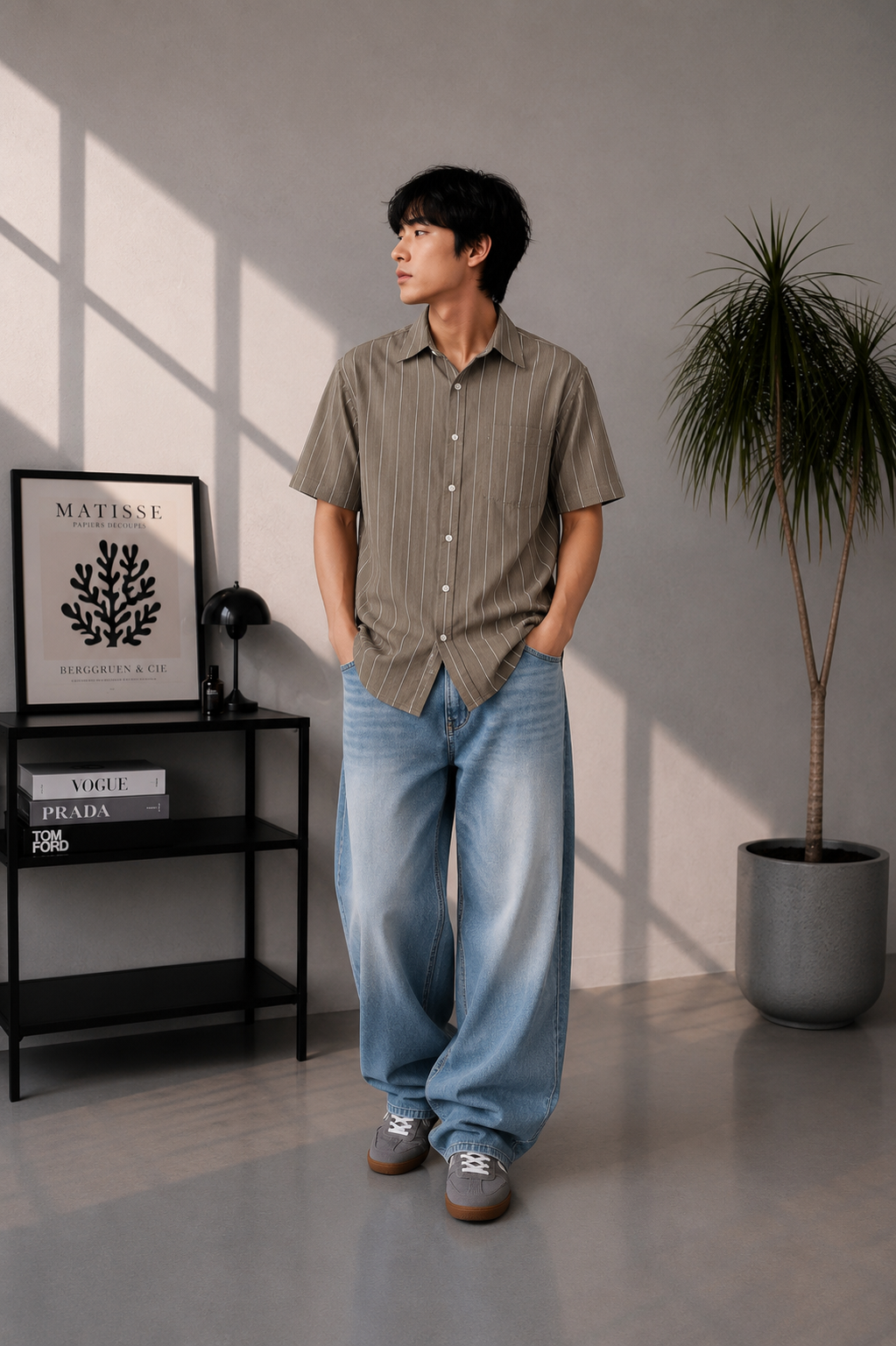 Men striped shirt
